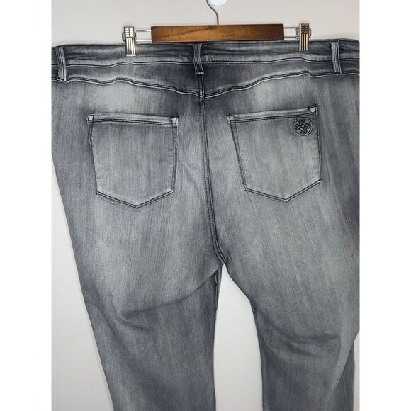 Laurie Felt Silky Ankle Skinny Jeans Zipper Black Grey Stretch High Rise 2XP/24 - Picture 7 of 16